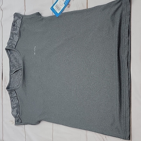 COLUMBIA Omni Shade Sun Protection Lacer Cut Out Gray size Small Shirt - Picture 1 of 4